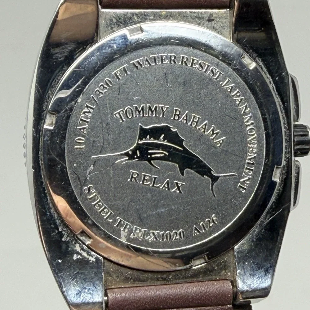 Tommy‎ Bahama RLX1020 SHORE THING Relax Brown Leather Strap Watch